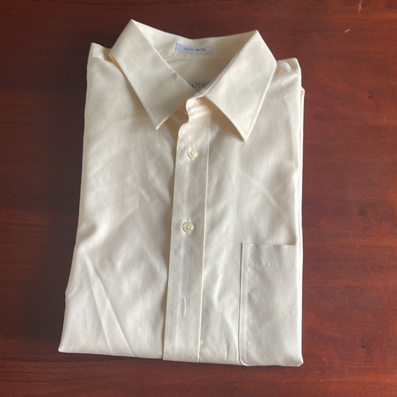 Joseph & Feiss Dress Shirt Size 17 23/33 in Pale Yellow - Picture 1 of 4